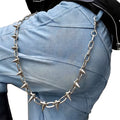 SABOZE Single Layer Spike Pants Chain – Silver