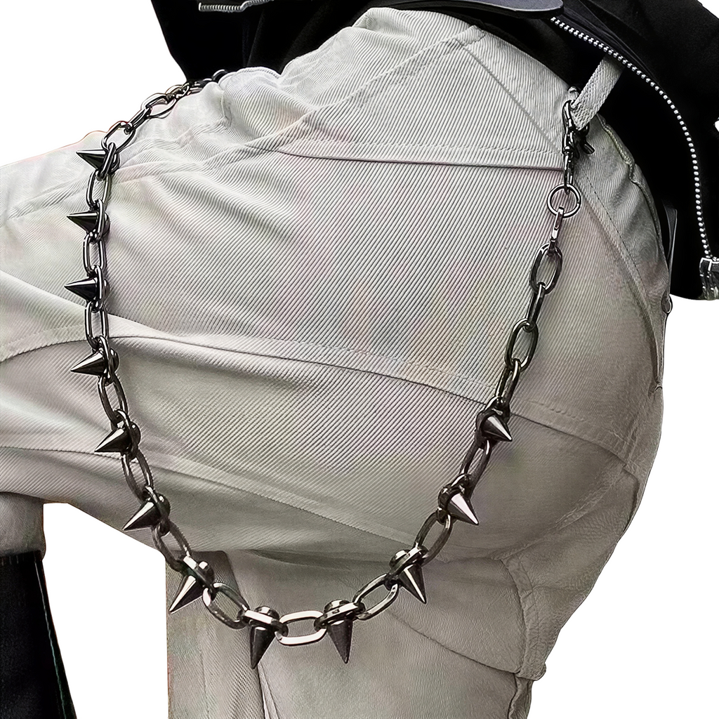 SABOZE Single Layer Spike Pants Chain – Gunmetal