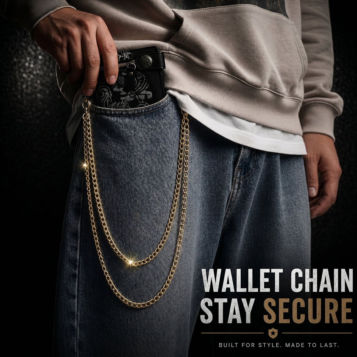 SABOZE Double Layer Pants Chain – Gold