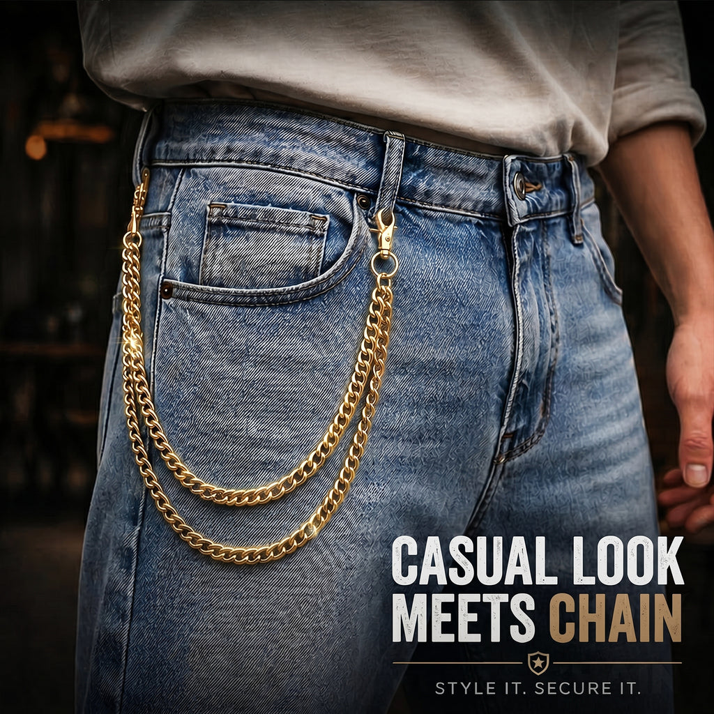 SABOZE Double Layer Pants Chain – Gold