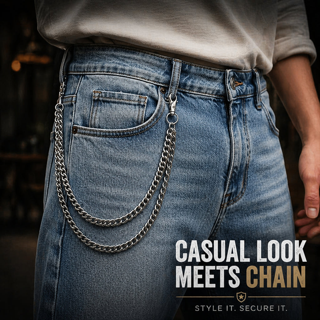 SABOZE Double Layer Pants Chain – Silver