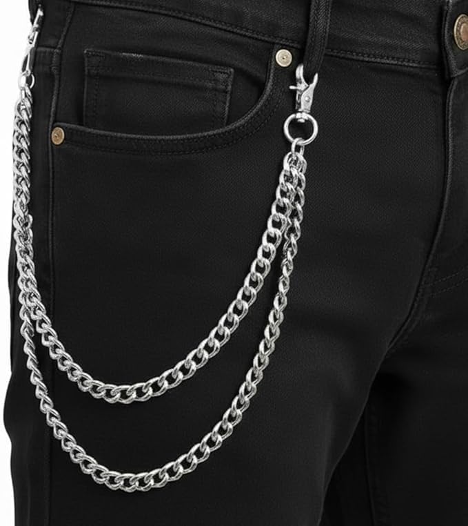 SABOZE Double Layer Pants Chain – Silver