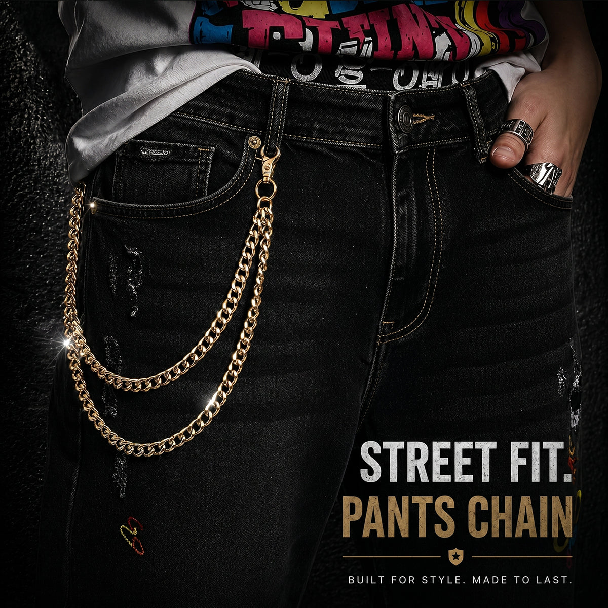 SABOZE Double Layer Pants Chain – Gold