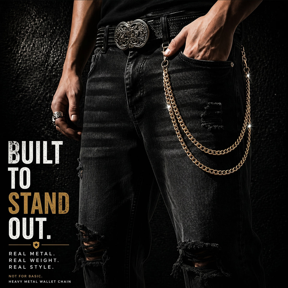 SABOZE Double Layer Pants Chain – Gold
