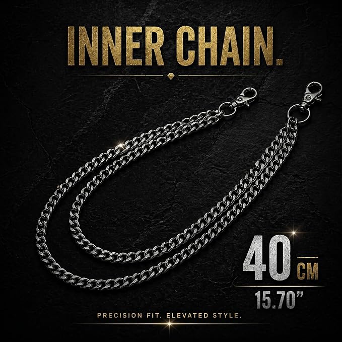 SABOZE Double Layer Pants Chain – Gunmetal