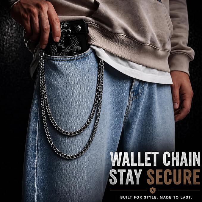 SABOZE Double Layer Pants Chain – Gunmetal