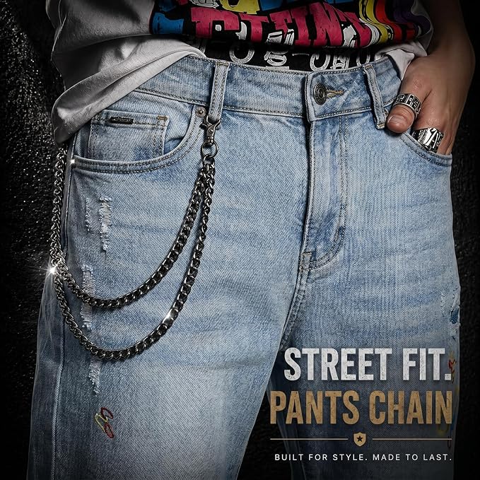 SABOZE Double Layer Pants Chain – Gunmetal
