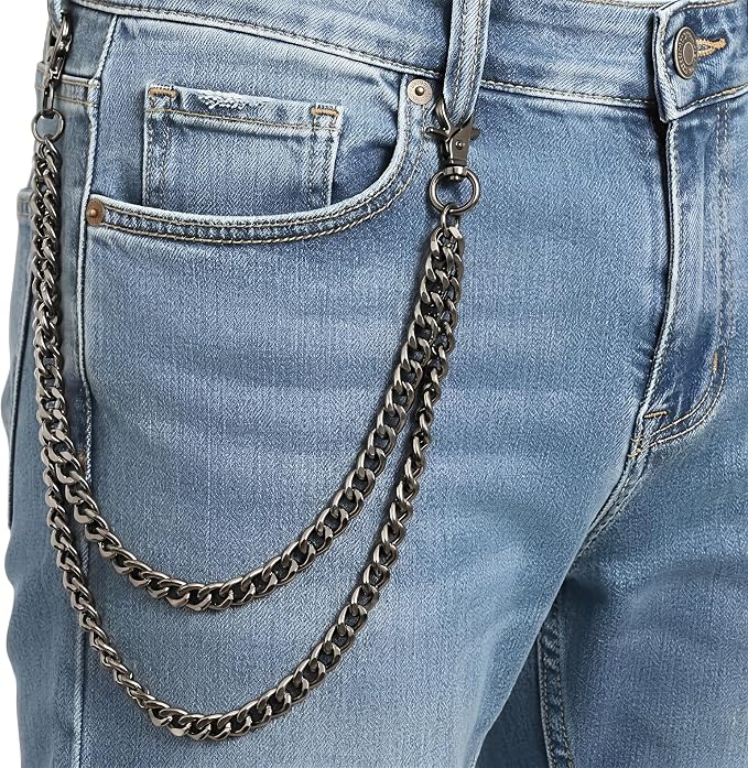 SABOZE Double Layer Pants Chain – Gunmetal